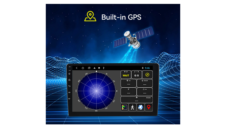 9 Inch Double Din Android Car Stereo 4 Core Wifi Multimedia GPS