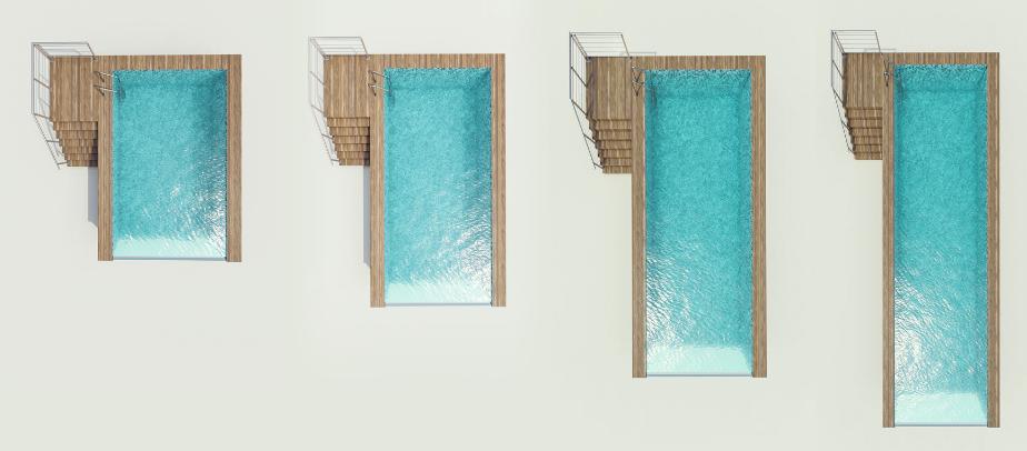 Clear Custom Curved Acrylic Panel for Swimming Pool Moulding Service by Lucite Acrylic