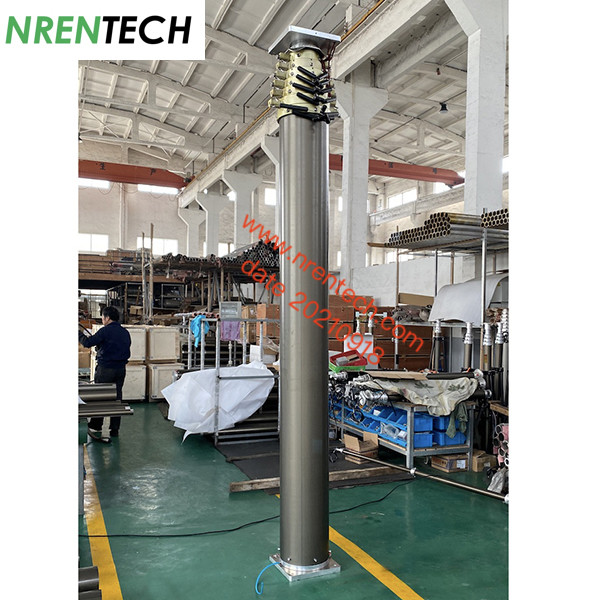 15m mobile pneumatic telescopic mast 350kg payloads for mobile telecom cell tower