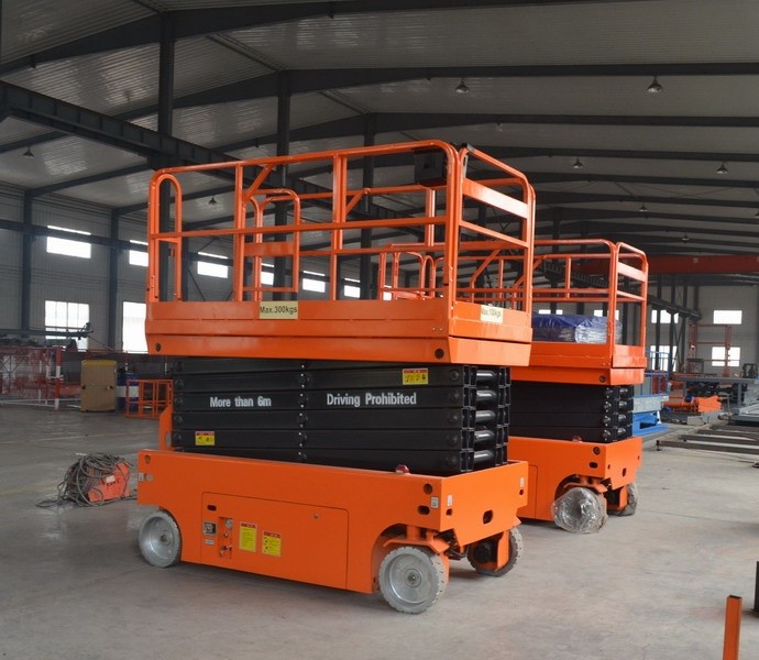 8M 450KG Electric Aerial Scissor Lift , Self Propelled Work Platform CE ISO