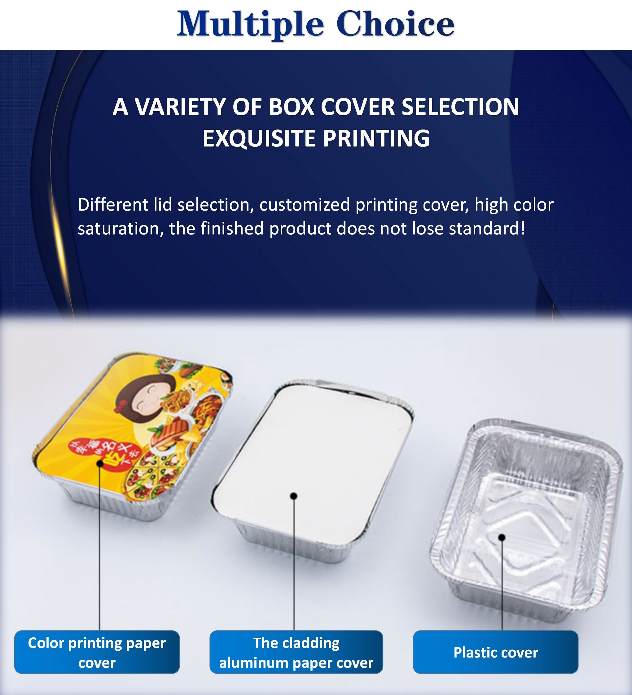 211 750ML Aluminium Foil Tiffin Box 210*140*48mm For Barbecue