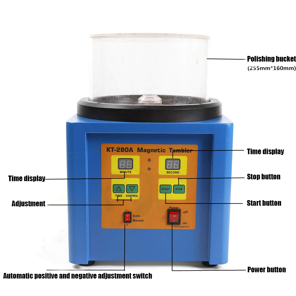 550W Jewelry Polishing Machine 2800rpm Magnetic Tumbler Polishing Machine