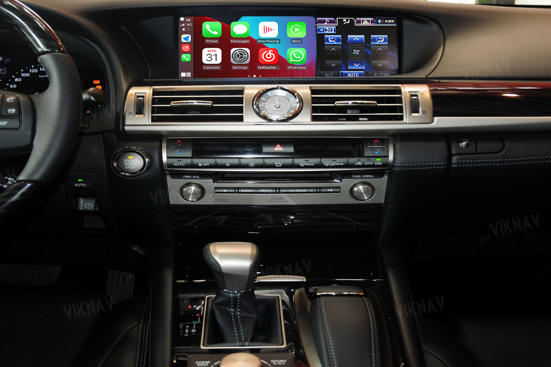 Viknav Fit For Original Car 12.3Inch Screen Linux System For Lexus LS 2013 2014 2015 Wireless Apple CarPlay Android Auto