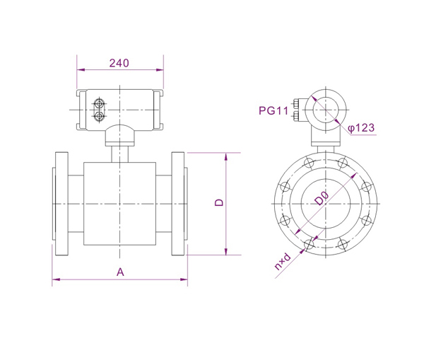 2" Electromagnetic Flowmeter Transmitter With Display