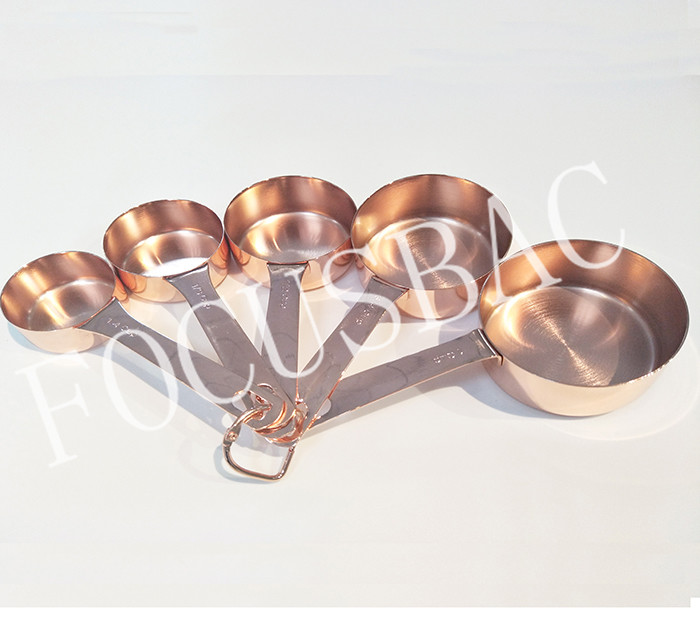 Hot sale Copper Stainless Steel Measuring Cups and Spoons Set wholesale