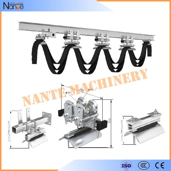Cable Ball bearing H / I Beam Trolley Festoon System With Neoprene Bumper 300m