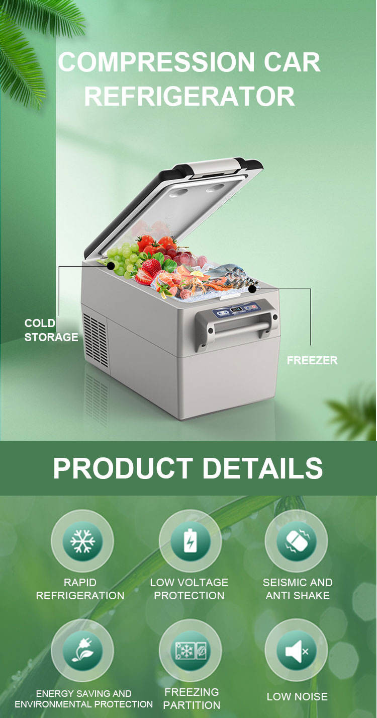 13.7kg Portable Camping Cookware Camping Fridge Freezer For Car