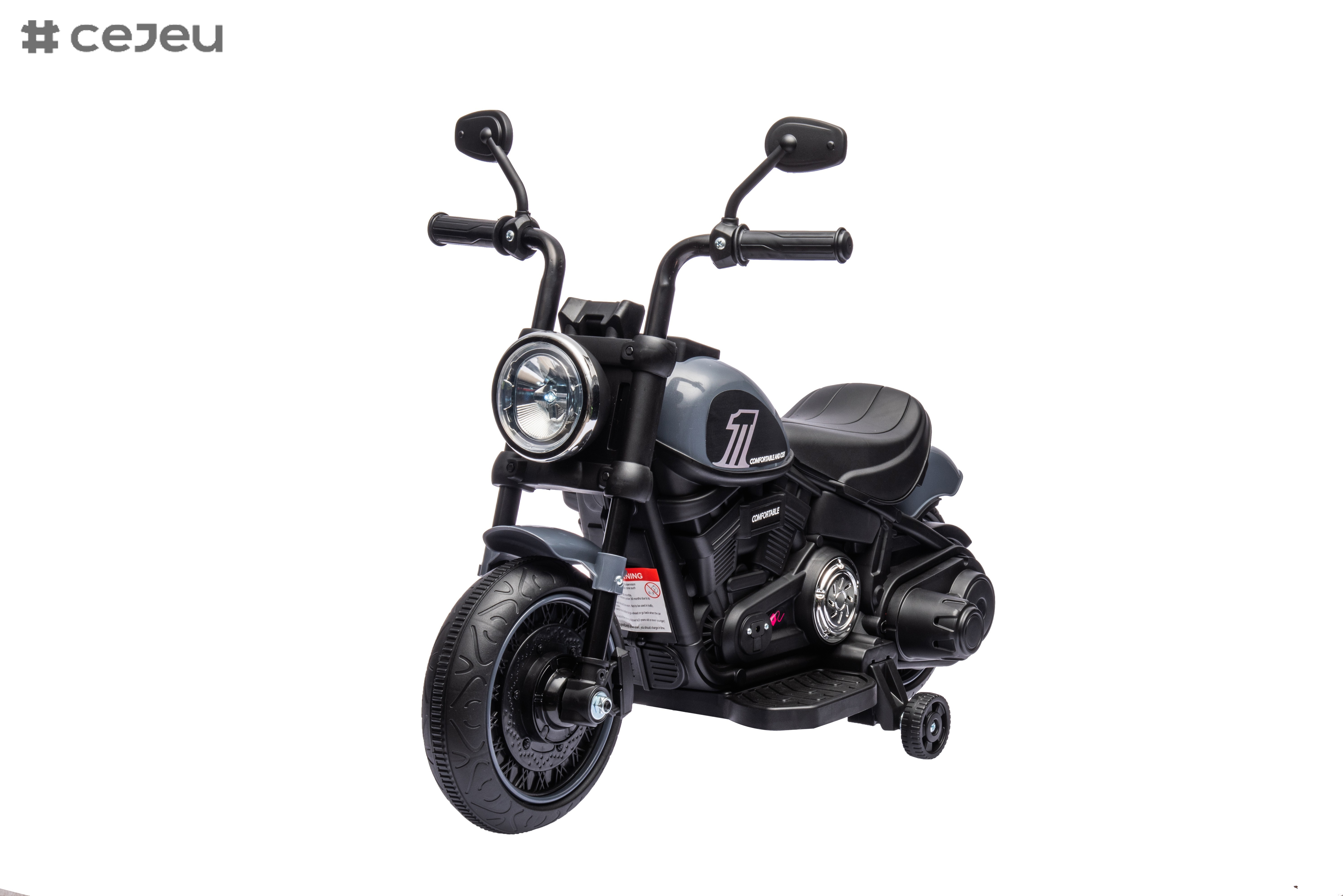 Electric Kids Motorcycle Toy, Music & Lights, Hand Acceleration & Foot Brake, 6V4.5AH