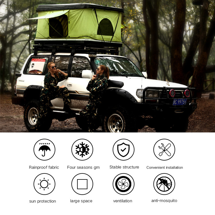 Wholesale Waterproof ABS Plastic Hard Shell Roof Canvas Body Car Roof Tent