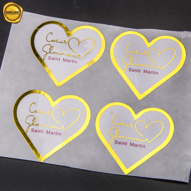 Irregular Die Cut Shape 5cm Paper Sticker Labels Self Adhesive Label Paper For Glasses