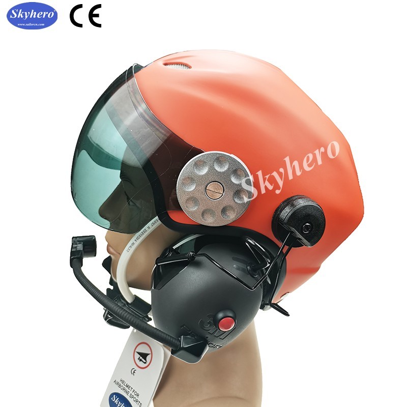 En 966 Standard Powered Paragliding Helmet Noise Cancel Paramotor Helmet Color Red Black White Blue Paramotor