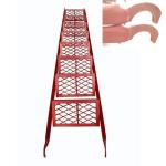 Silver Scaffolding Ladders with 30cm Step Height Aluminum / HDG Material