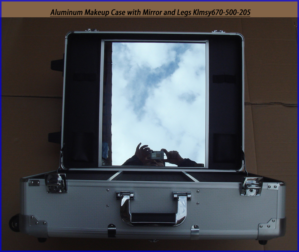 Rolling Makeup Desk Case with Lighted Mirror KLCBY560-215-660