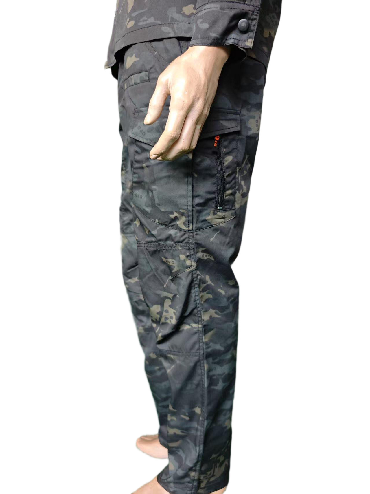 Night Pattern Camo Tactical Training Suit With Plush Waterproof Breathable Military Clothing