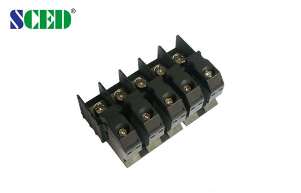 600V 60A Perforation Electrical Terminal Blocks , 12.7mm Feed Through Terminal