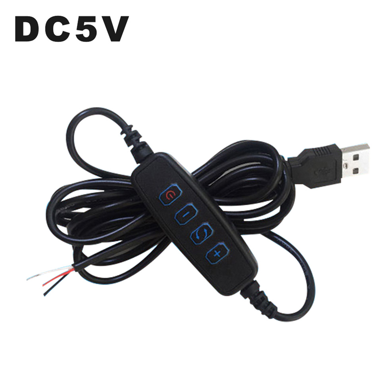 5V Power Dimming Switch Dimmer USB Charger Cable for Led Strip