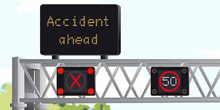 Lightweight Aluminum Alloy Led Speed Restriction Signs , Durable Led Speed