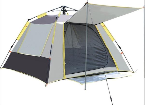 210*210*145CM Grey Waterproof Coated 190T Polyester Automatic Outdoor Camping