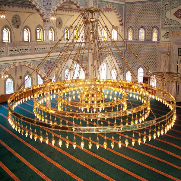 Custom made design mosque Islam copper crystal lighting islamic chandelier(WH-DC