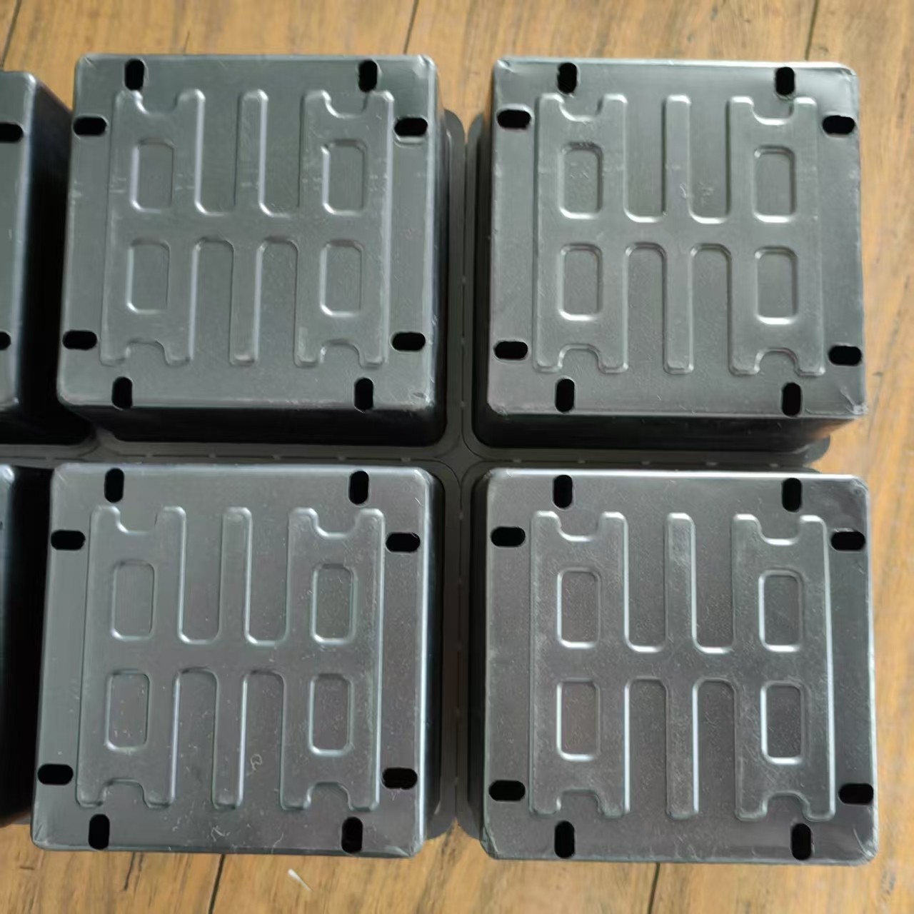 PS Nursery Seedling Tray Microgreen Agriculture Plastic seedling Trays 8 Cell black Agriculture vegetable tray