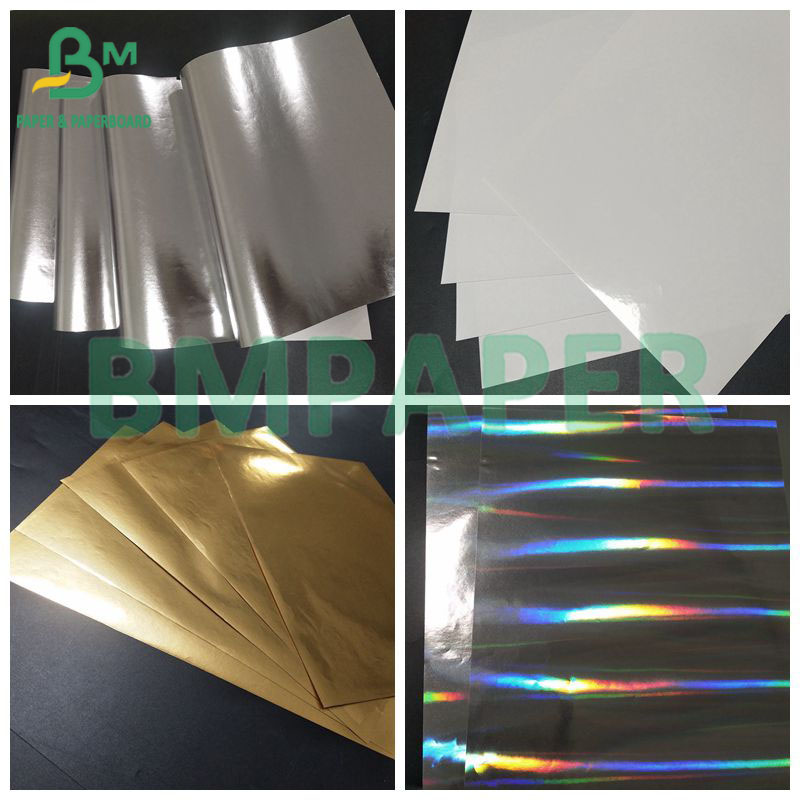 Moisture resistant and waterproof Silver Aluminized Wet Strength Metalized Paper For Beer Label Paper Printing