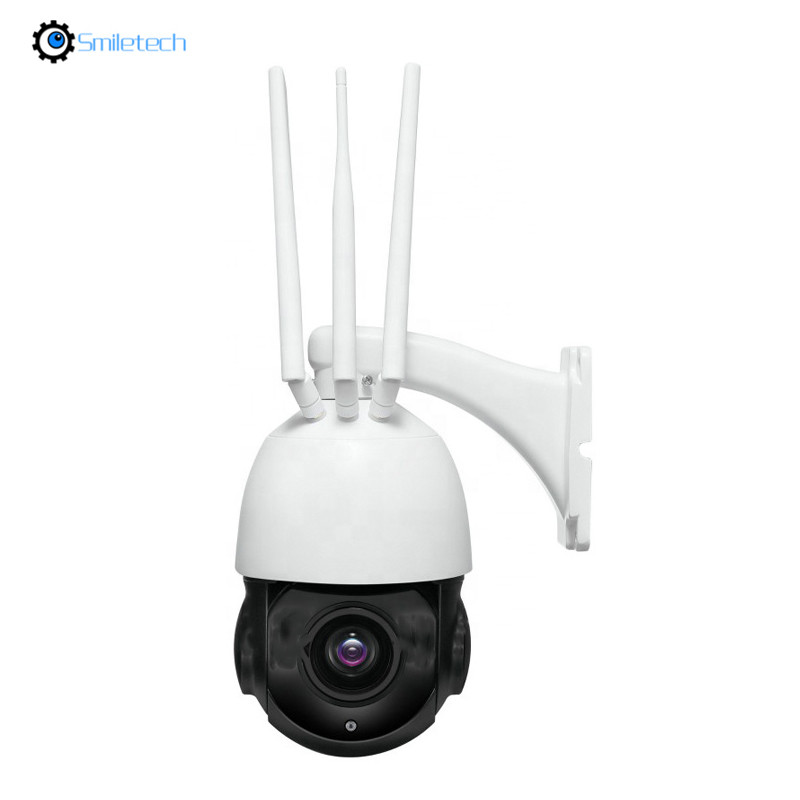 4 inch 20X optical zoom 5MP 60m IR 4G WIFI PTZ camera Waterproof IP66 128GB TF card slot solar 4G 1080p IR speed dome