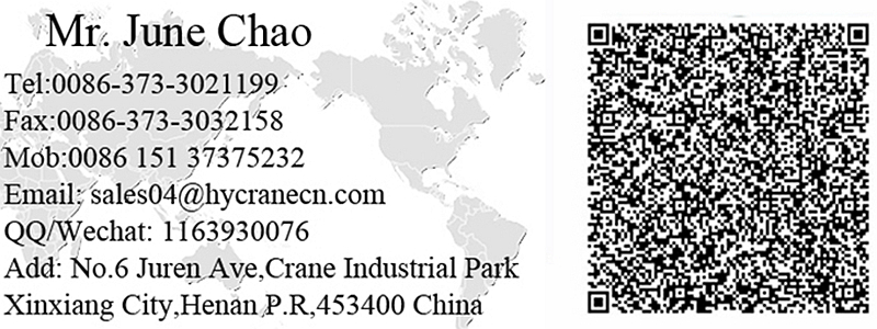 World golden brand HY single beam electric hoist overhead crane