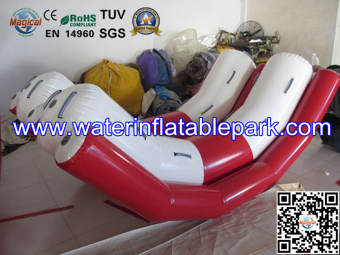 Durable Inflatable Water Totter / PVC Tarpaulin Inflatable Water Games Seesaw