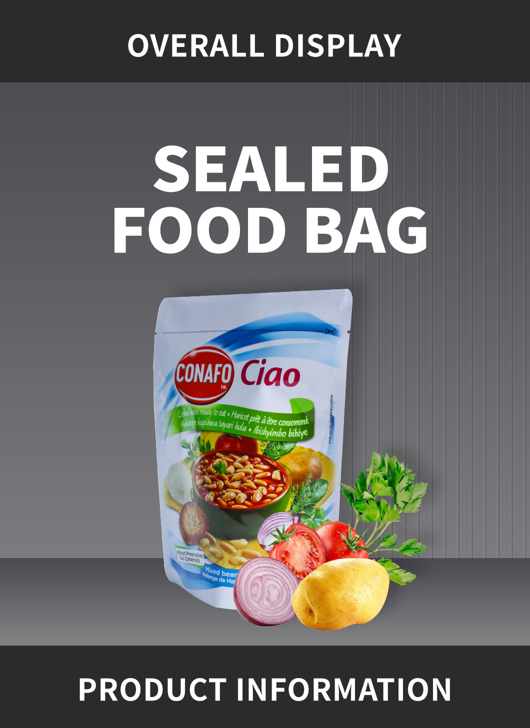 High Temperature Packaging Retort Microwaveable Pouch Custom Full Printing