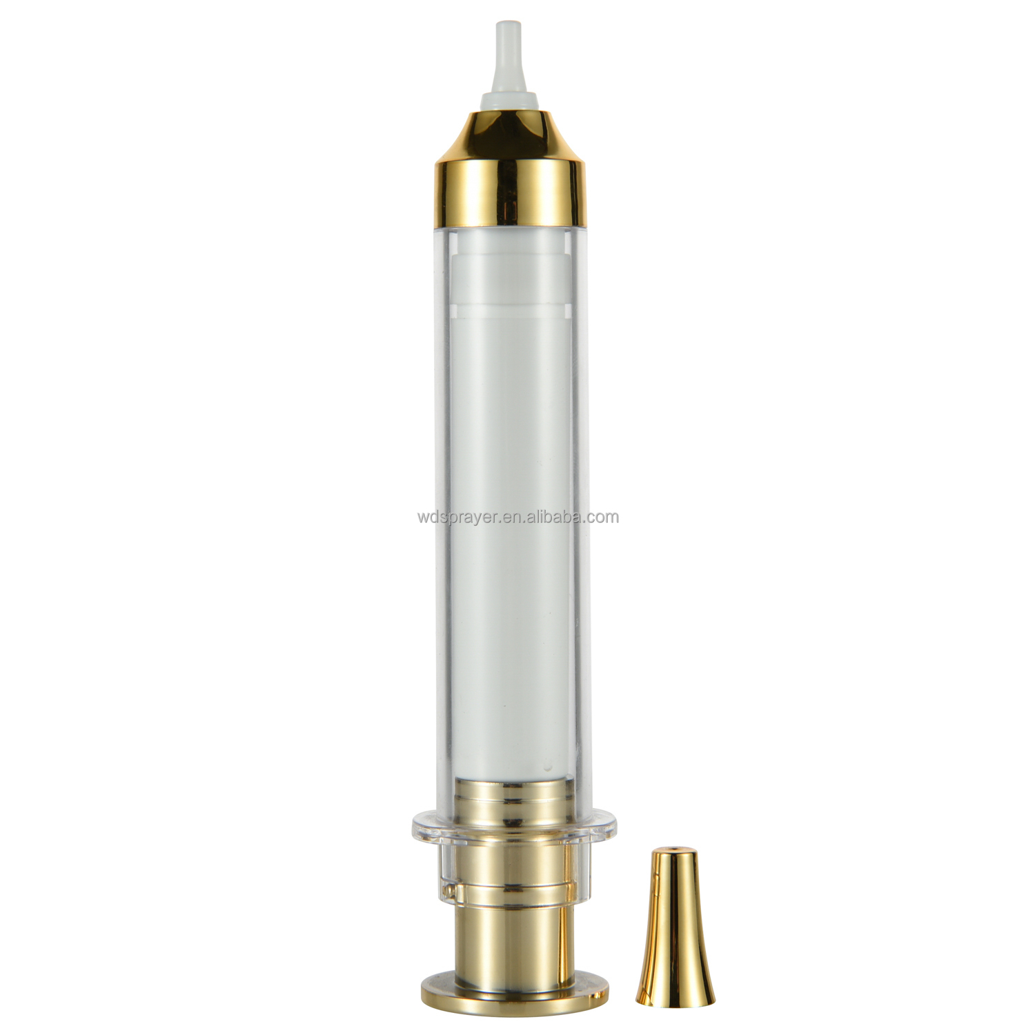 cosmetic syringe 10ml bottle /10ml eye cream bottle/10ml refillable bottle syringe airless bottle