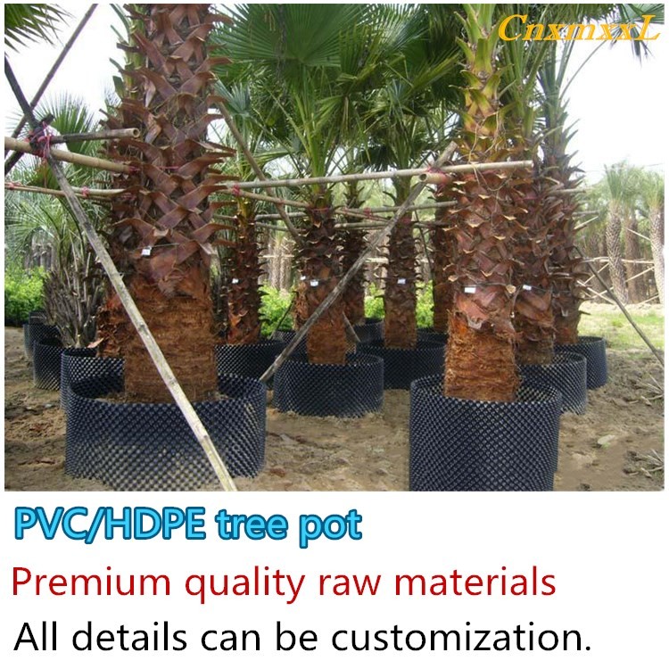 Aeration root pot mall holes in the form of cones throughout the sides of the container