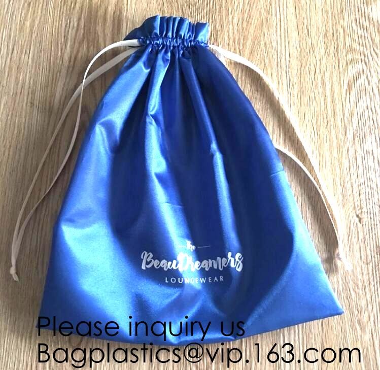 Soft Toy Storage Satin Bag With Drawstring,Promotional Red Wine Color Satin Packaging Bag,Hot selling Fancy Pink Satin J