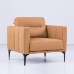  Orange Modern Office Sectional Sofa Leather Reception Sofa For Office Manufactures
