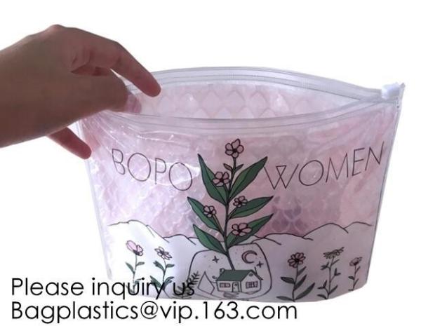 Best Seller Waterproof Cosmetic Zip lockk Bubble Bag/Custom Printing PVC Bubble