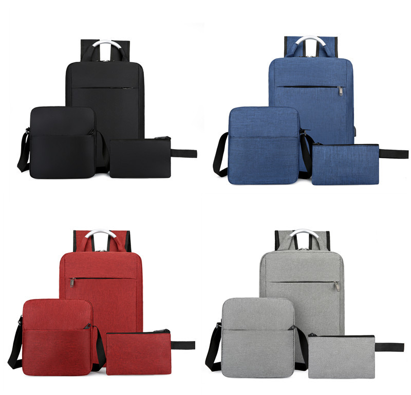 1.2 Inch Office Backpack Sets 3 In 1 Mens Fashion Backpacks Set With Usb Port