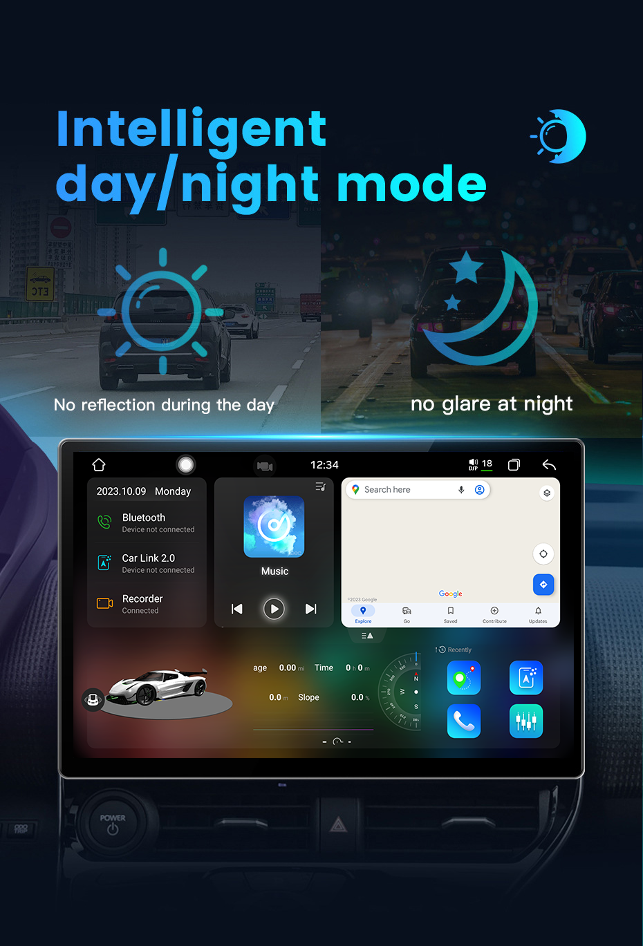 8 256g 5G Wifi DSP Stereo Audio 2 Din Android Car Radio Full fit screen GPS Built-in