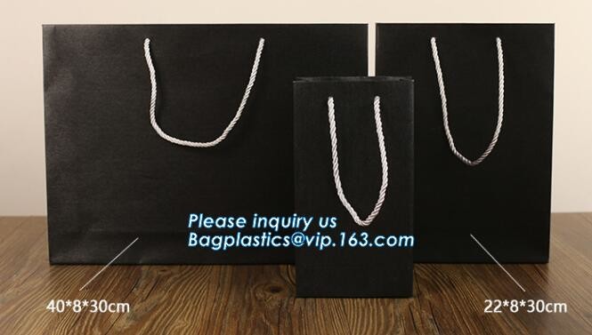 Flower carrier bag with different color customized pot plants kraft paper bag with handle,stamping logo fancy paper flow