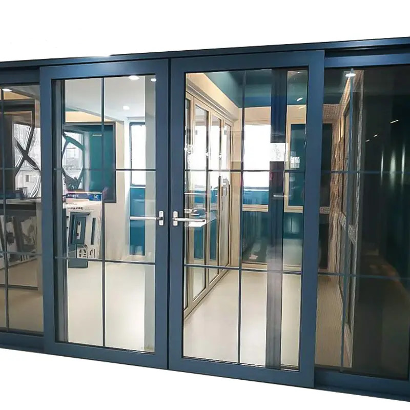 Customized Modern Home Hotel Villa Interior Living Room Patio Sun Proof Aluminum Glass Sliding Door