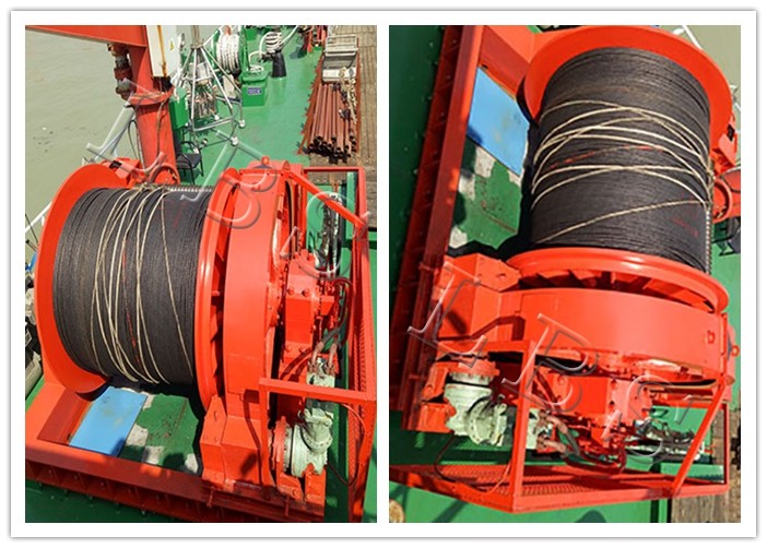 Single Drum Marine Hydraulic Winch , Windlass Mooring Winch BV ISO Standard