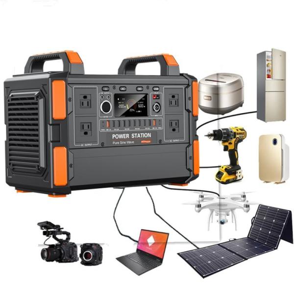 2025 Hot Sale 1200W Powerstation LiFePO4 Battery Bank Mobile Portable Power