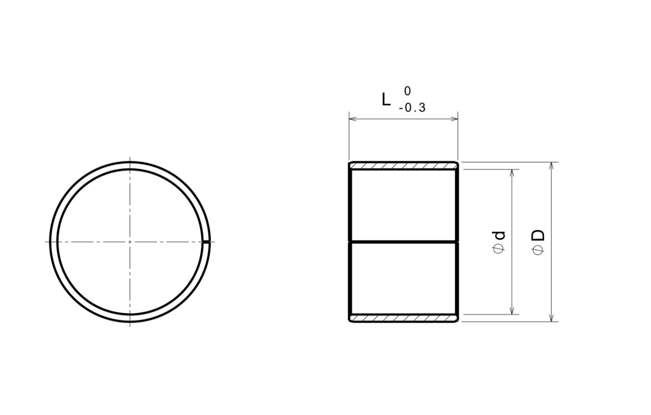  lubrication layer dry bushes split type