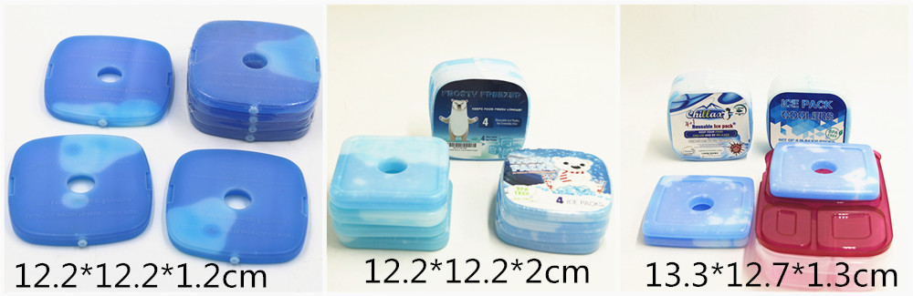 130ml Fit & Fresh Cool Coolers Slim Lunch Ice Packs Hard Plastic Material Ice Bags