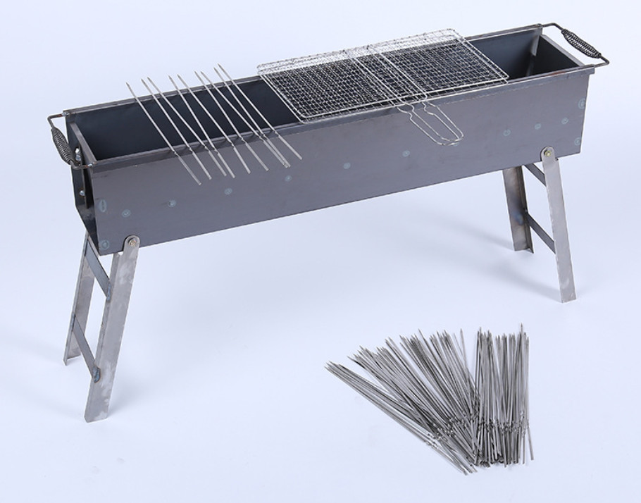 Outdoor Barbecue Tools，Outdoor Portable Folding Stainless Steel Grill, Household Outdoor Grill, BBQ