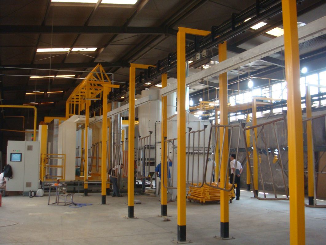Powder Coating Production Line Equipment with Conveyor System and PVC Spray Booth