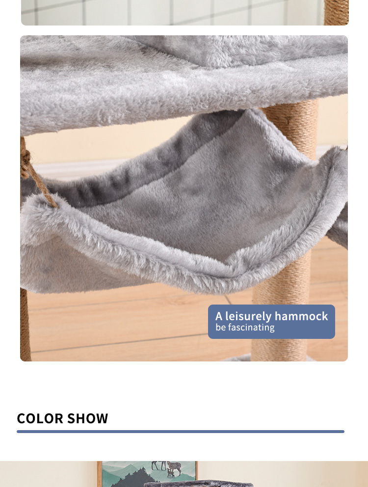 Multi Level Cat Tree House Scratching Post Heavy Duty With Sisal Rop Cat Tower Column Climbing Tree for Cats and Animals