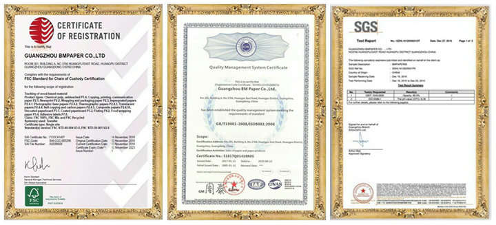 Food Packaging One Side Coated PE Brown Kraft Paper in Roll FSC FDA Certified