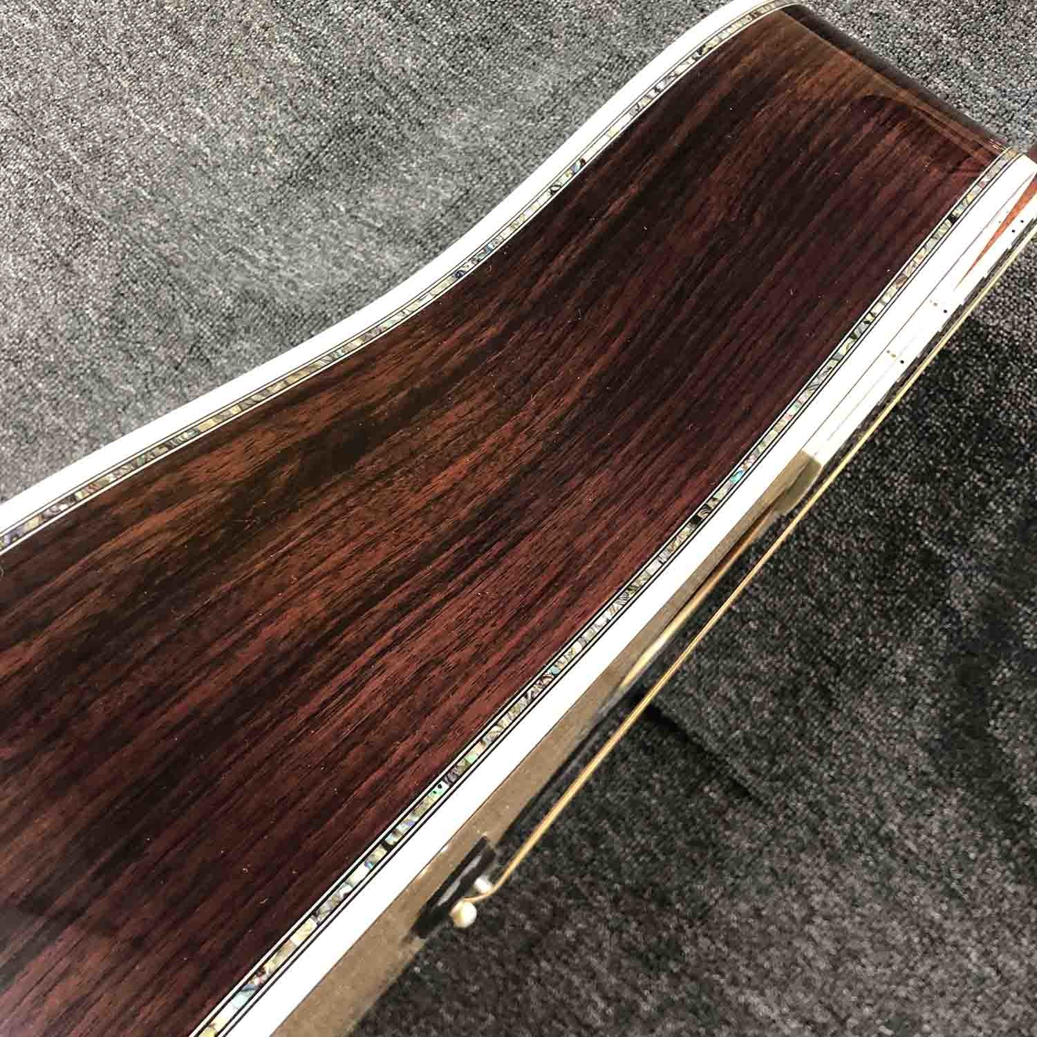 All Solid Wood Retro 41" D Type Acoustic Guitar Abalone Inlay Ebony Fingerboard