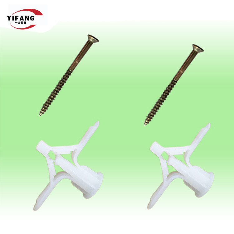 Anti Corrosion Plastic Wall Anchors Butterfly Toggle Anchor Easy Installation