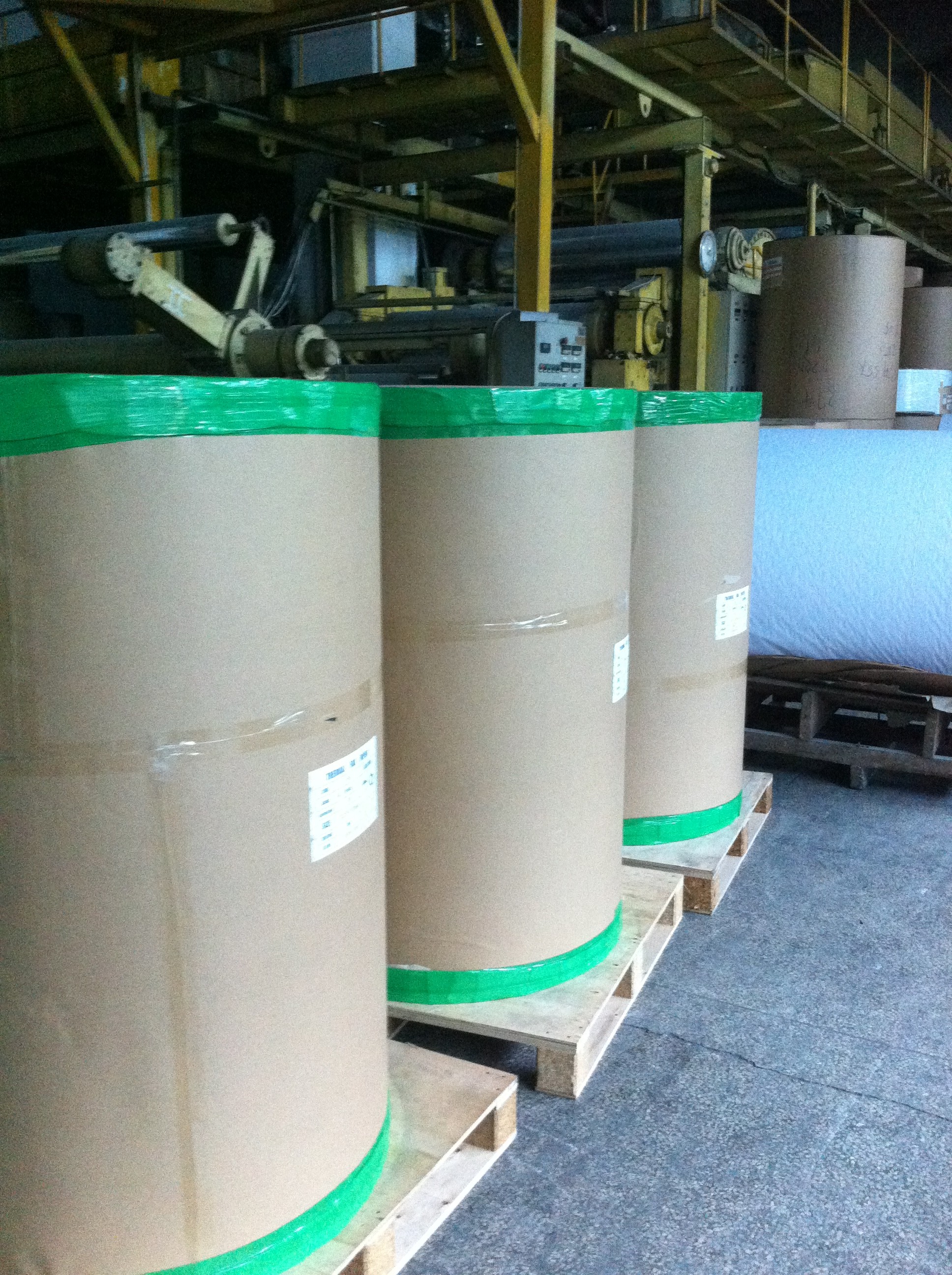  Jumbo adhesive thermal paper rolls with smooth pure pulp Manufactures