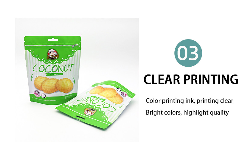 Customized Biscuit Storage Leak-Proof Food Sealing Ziplock Bags